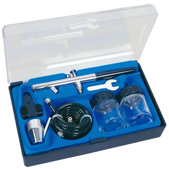 Siphon Feed Dual Action Airbrush 0,35 mm Airbrush Kit Spritzpistole Air Brush 128